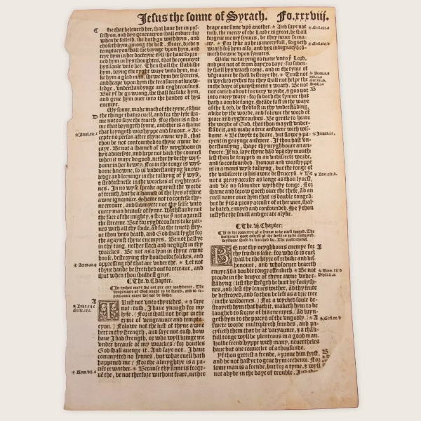 The 1539-40 Great Bible: The First “Authorized” English BibleOur Oldest Bible Leaves