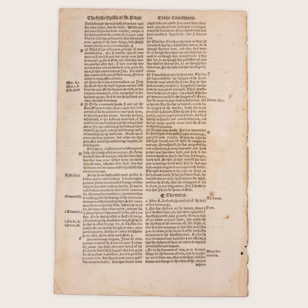 The 1549 Matthew-Tyndale Bible: First Direct English TranslationOur Oldest Bible Leaves