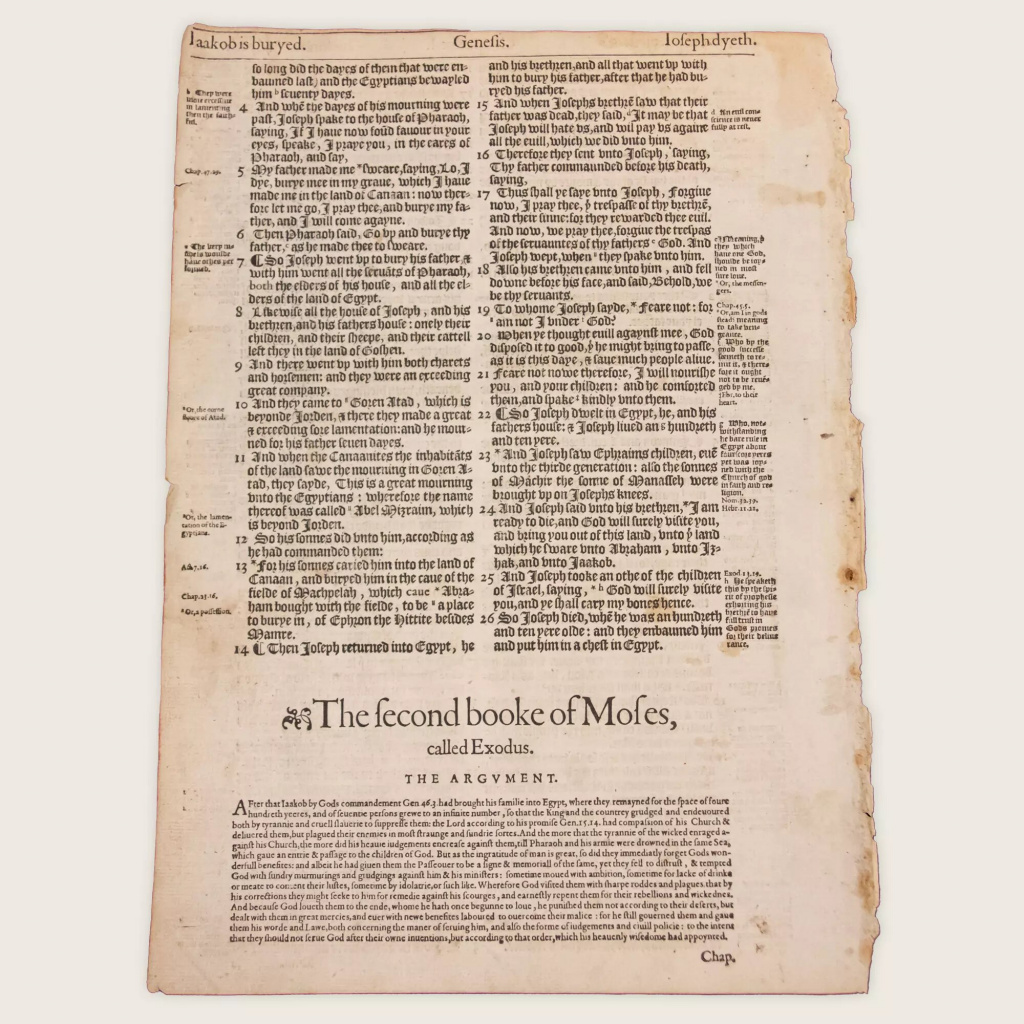 Ancient Rare Bible Leaves Genuine Original Antique Bible Leafs