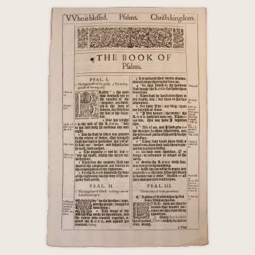 1611 King James Pulpit Bible: First Printing of the Most Printed Book in the WorldOur Most Popular Leaf