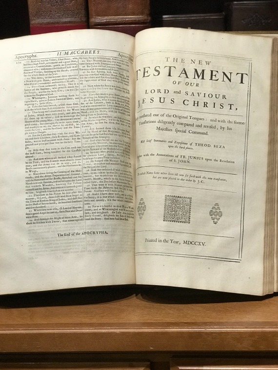 1715 King James with Geneva NotesGeneva Notes, King James Bibles