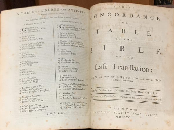 1791 – Isaac Collins The Beginnings of the American ScripturesKing James Bibles, Royal Quarto