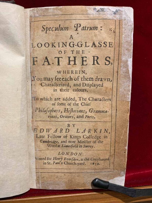 1659 A Looking-Glass of the FathersTheology Books