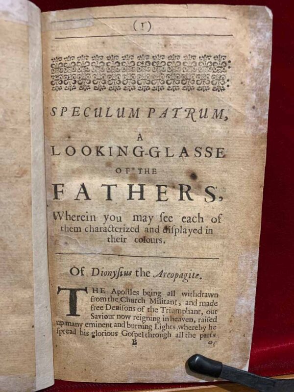 1659 A Looking-Glass of the FathersTheology Books