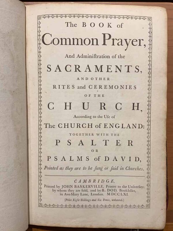 1761 Book of Common PrayerTheology Books