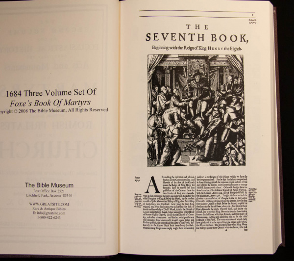 1684 Foxe’s Book of Martyrs & 1560 Geneva BibleEmail Special, Facsimile Reproductions