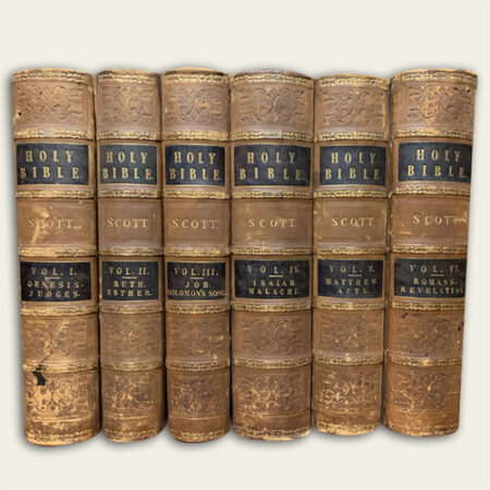 1832 Scott Bible – 6 VolumesAll Early 1800's Bibles, King James Bibles