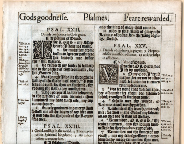 1611 King James Pulpit Bible: Psalm & Gospel SelectionEmail Special, Our Most Popular Leaf