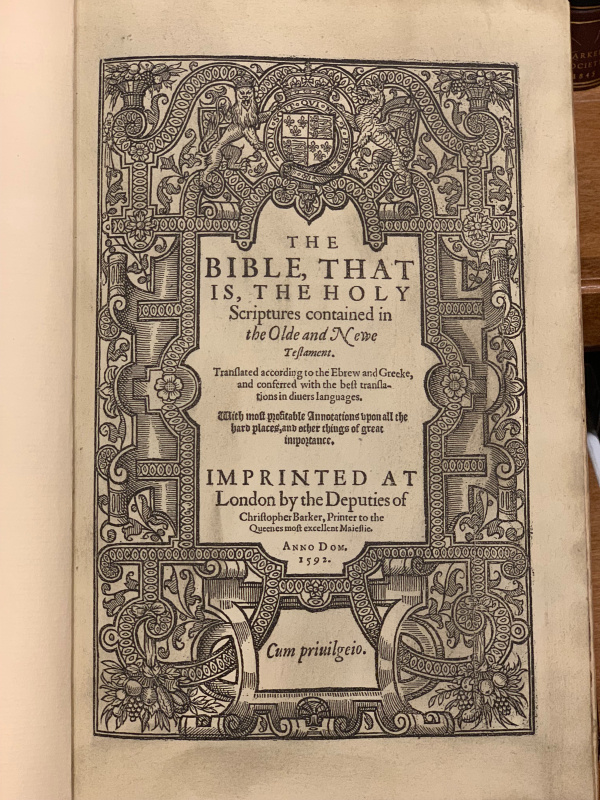 1592/91 Geneva BibleOldest English Bibles