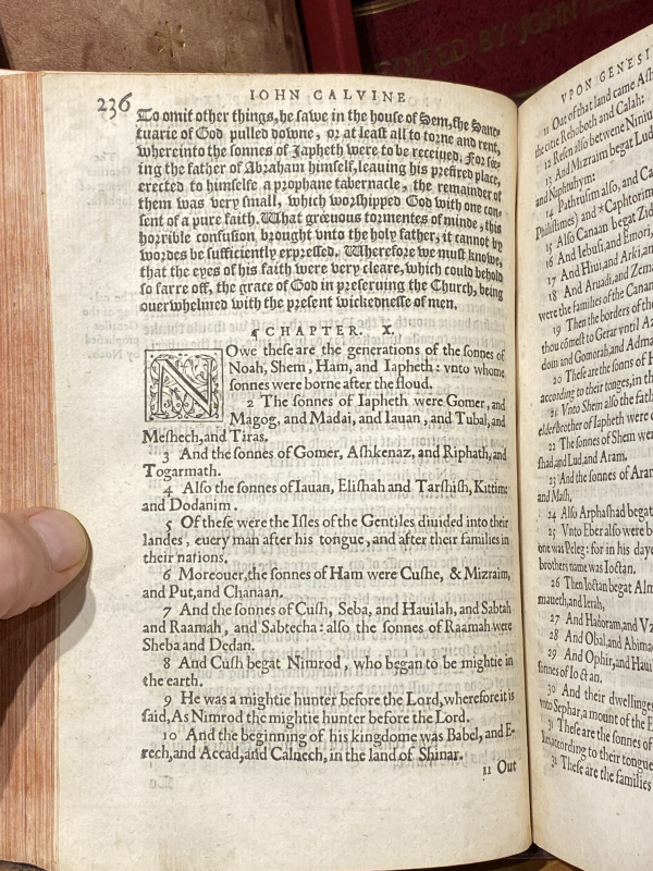 1578 John Calvin Commentary on GenesisTheology Books