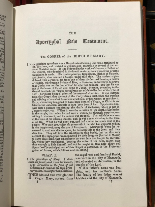 1820 The Apocryphal New TestamentEmail Special, Facsimile Reproductions