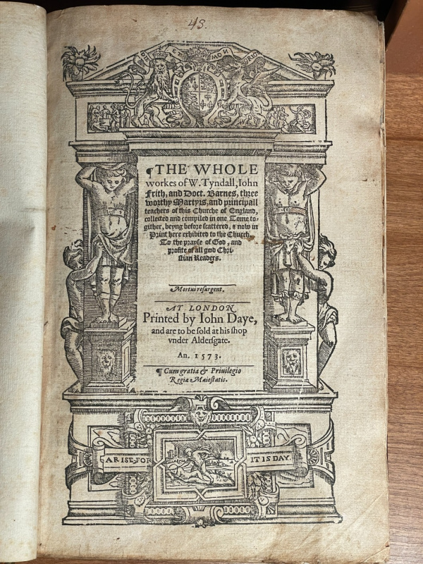 1573 Tyndale, Frith and Barnes. The Bristol Baptist College CopyTheology Books