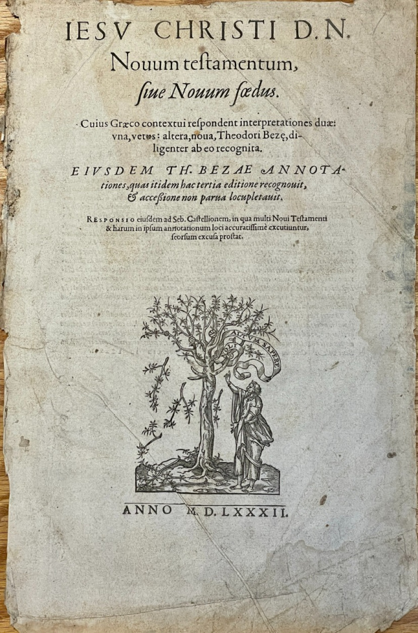 1582 Beza's Greek-Latin New TestamentEmail Special