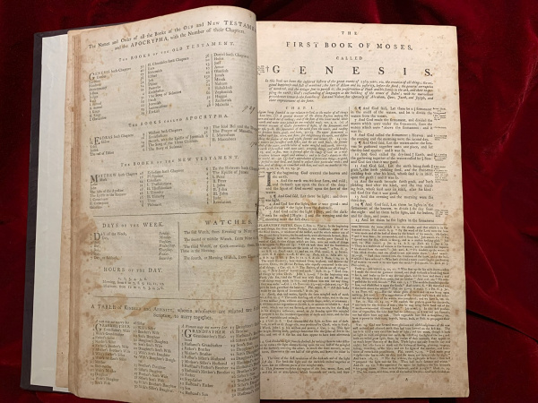 1792 Hodge and Campbell - Printed for T. Allen - Scarce CopyOldest English Bibles